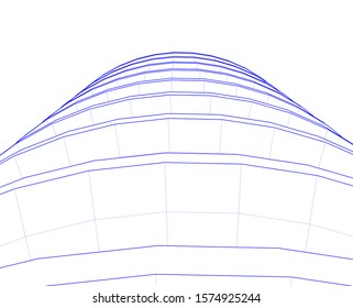 abstract buildings, architectural drawing 3d