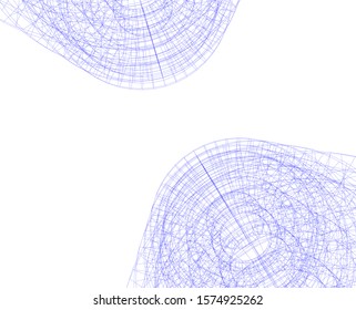 abstract buildings, architectural drawing 3d