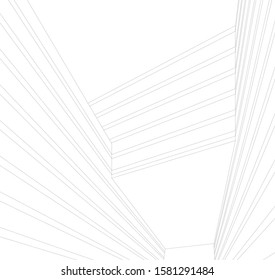 abstract buildings, architectural drawing 3d