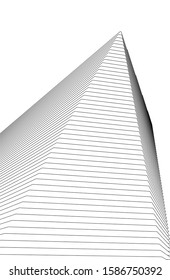 abstract buildings, architectural drawing 3d