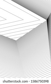 abstract buildings, architectural drawing 3d
