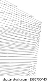 abstract buildings, architectural drawing 3d