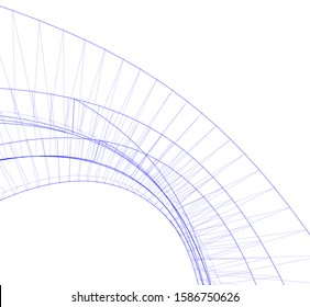 abstract buildings, architectural drawing 3d