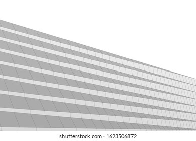 abstract buildings, architectural drawing 3d
