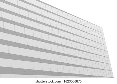 abstract buildings, architectural drawing 3d