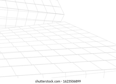 abstract buildings, architectural drawing 3d