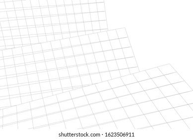 abstract buildings, architectural drawing 3d