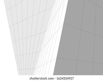 abstract buildings, architectural drawing 3d