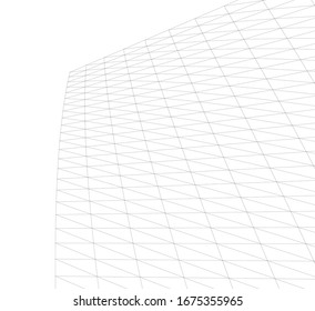 abstract buildings, architectural drawing 3d