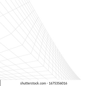 edificios abstractos, dibujo arquitectónico 3d