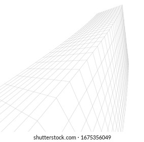 abstract buildings, architectural drawing 3d