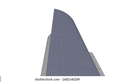 abstract buildings, architectural drawing 3d