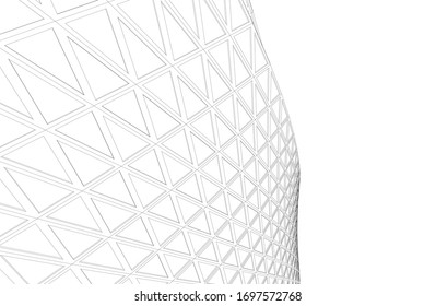 abstract buildings, architectural drawing 3d