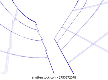 abstract buildings, architectural drawing 3d