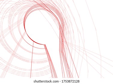 abstract buildings, architectural drawing 3d