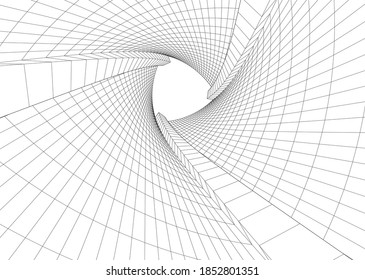 abstract buildings, architectural drawing 3d