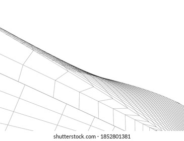 abstract buildings, architectural drawing 3d