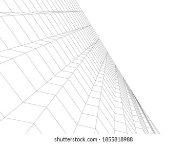 abstract buildings architectural drawing 3d
