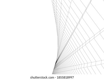abstract buildings architectural drawing 3d