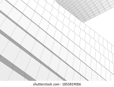 abstract buildings architectural drawing 3d