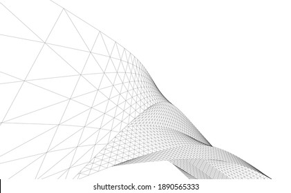 abstract buildings architectural drawing 3d