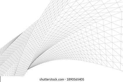 abstract buildings architectural drawing 3d