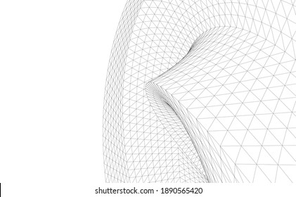 abstract buildings architectural drawing 3d