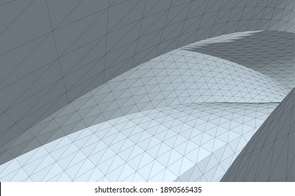 dibujo arquitectónico de edificios abstractos 3d