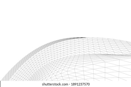 abstract buildings architectural drawing 3d