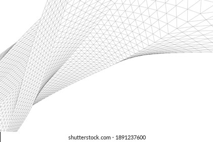 abstract buildings architectural drawing 3d