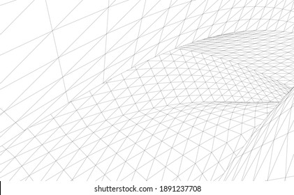 abstract buildings architectural drawing 3d