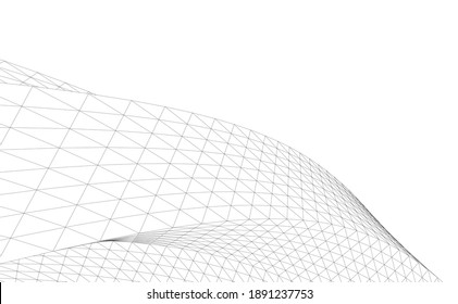 dibujo arquitectónico de edificios abstractos 3d