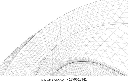 abstract buildings architectural drawing 3d
