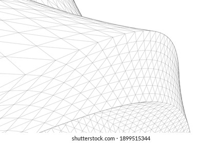 abstract buildings architectural drawing 3d