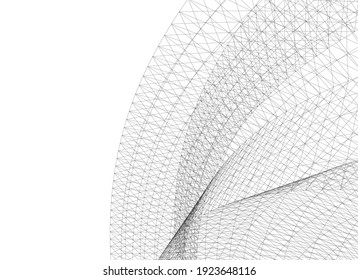 abstract buildings architectural drawing 3d