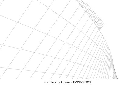 abstract buildings architectural drawing 3d