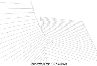 abstract buildings architectural drawing 3d