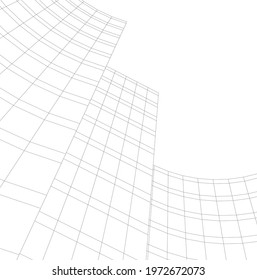 abstract buildings architectural drawing 3d