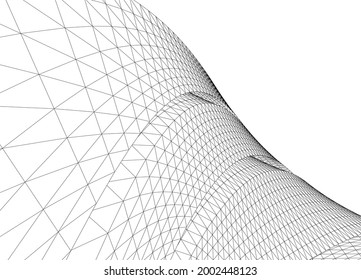 dibujo arquitectónico de edificios abstractos 3d