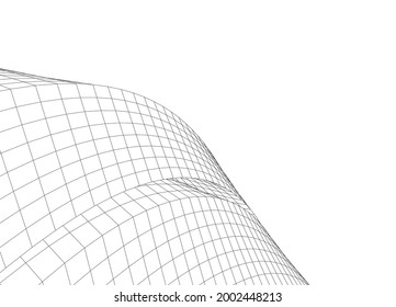 dibujo arquitectónico de edificios abstractos 3d