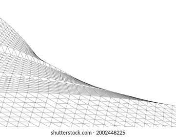 abstrakte Gebäude, architektonische Zeichnung 3d