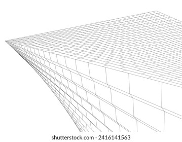 abstract buildings architectural drawing 3d
