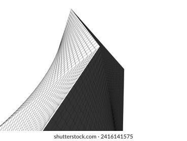 abstract buildings architectural drawing 3d