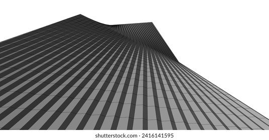 abstract buildings architectural drawing 3d