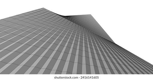 abstract buildings architectural drawing 3d