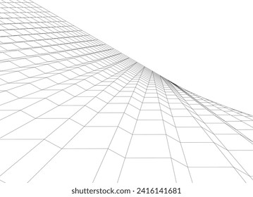 abstract buildings architectural drawing 3d