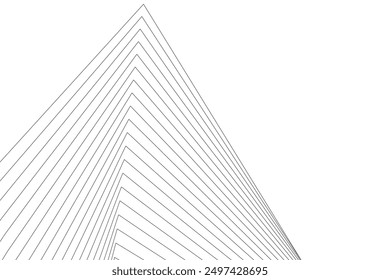 Edificios abstractos, dibujo arquitectónico 3D