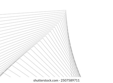 abstract buildings, architectural drawing 3d illustration