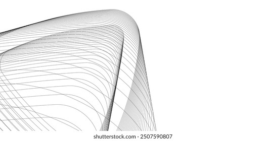 Edificios abstractos, dibujo arquitectónico Representación 3D