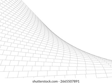 Abstract buildings architectural drawing 3d